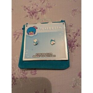 Sanrio Tuxedo Sam Sterling Silver Earrings Stud Sanrio Gift Bag Accessories